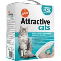 Arena aglomerante bentonita ATTRACTIVE CATS, caja 5 Kg