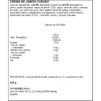 Crema de jamón curado LA PIARA, pack 3x75 g