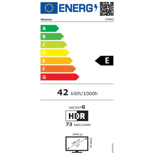 Tv Led 43" UHD 4K Smart 43A6Q HISENSE