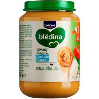 Tarrito tomate y arroz con pescado blanco BLEDINA, tarro 200 g