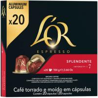 L'OR Splendente Espresso kafea, kutxa 20 ale