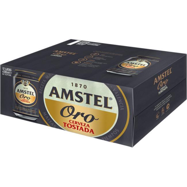 precios Cerveza Amstel Oro, Pack Lata 12X33 Cl en Eroski
