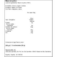 Maca en polvo Bio SOLNATURAL, bolsa 250 g