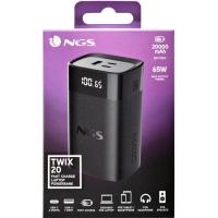 Bateria portatil 65W 20000 mAh con 3 puertos 2 USB-C 1 USB-A, NGS
