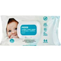 Toallitas bebé aqua EROSKI, paquete 64 uds