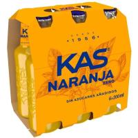 Refresco de naranja sin azúcar añadido KAS ZERO, pack 6x20 cl