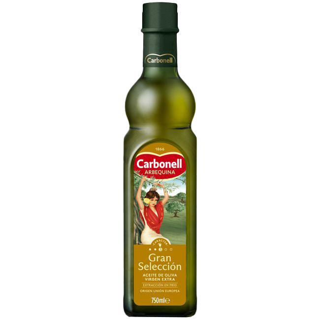 Aceite de oliva virgen extra Arbequina CARBONELL, botella 75 cl en Eroski