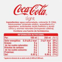 COCA COLA light kola freskagarria, botila 2 litro
