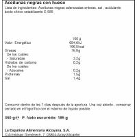 Aceitunas negras LA ESPAÑOLA, lata 185 g