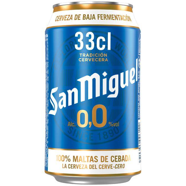 precios Cerveza Sin Alcohol 0,0 San Miguel, Lata 33 Cl en Eroski