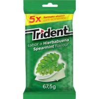 Chicle de hierbabuena TRIDENT, pack 5x13,6 g