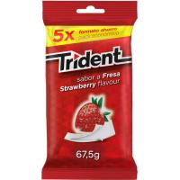 Chicle de fresa TRIDENT, pack 5x13,6 g
