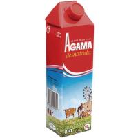 Leche desnatada AGAMA, brik 1 litro