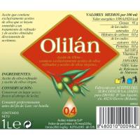 Aceite de oliva 0,4º OLILAN, botella 1 litro