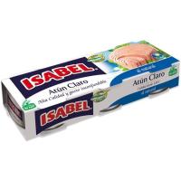 Atún claro al natural ISABEL, pack 3x56 g