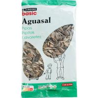 Pipas de girasol aguasal EROSKI BASIC, bolsa 200 g