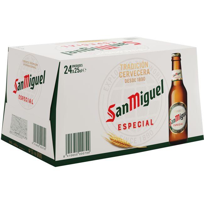 precios Cerveza San Miguel, Pack Botellín 24X25 Cl en Eroski