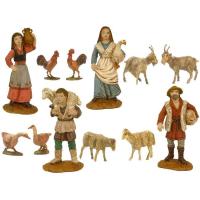 Figura 8 cm y 2 animalitos para Belén, varios modelos ¿Cuál te llegará?, set 3 uds