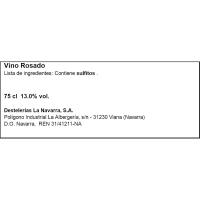 Vino Rosado D.O. Navarra HOMENAJE, botella 75 cl