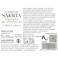 Vino Rosado D.O. Navarra SEÑORIO DE SARRIA Nº 5, botella 75 cl