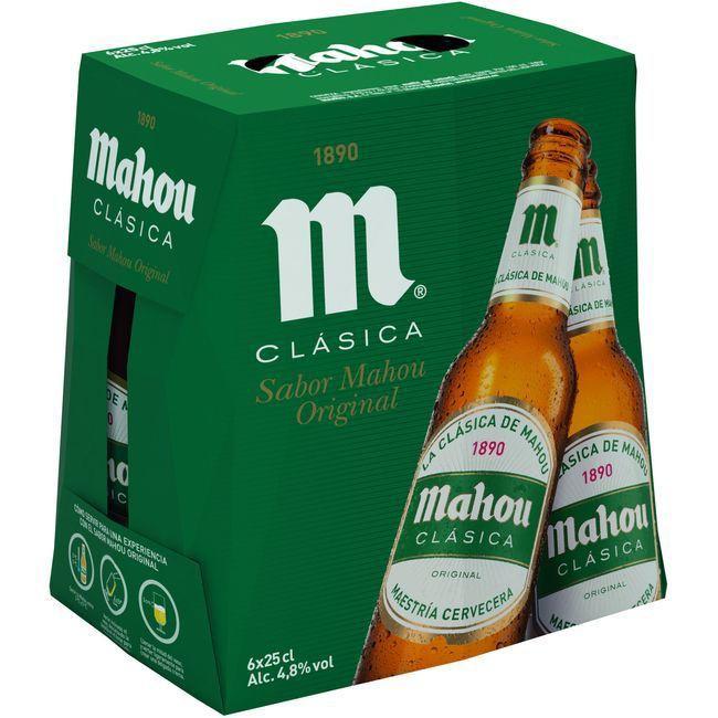precios Cerveza Mahou Clásica, Pack Botellín 6X25 Cl en Eroski