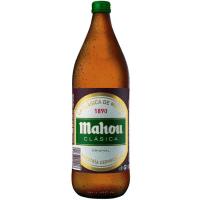 Cerveza clásica MAHOU, botella 1 litro