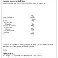 Macadamias saladas FRIT RAVICH, bolsa 100 g