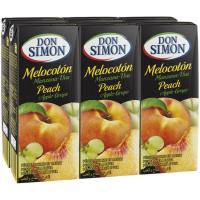 Zumo de melocotón-uva DON SIMON, pack 6x20 cl