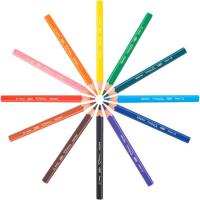 Lápices de colores triangulares, 12 colores, Kids Evolution BIC, pack 12 uds