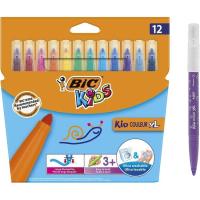 Rotuladores de colores de punta muy ancha Kids Kid Couleur XL BIC, caja 12 uds