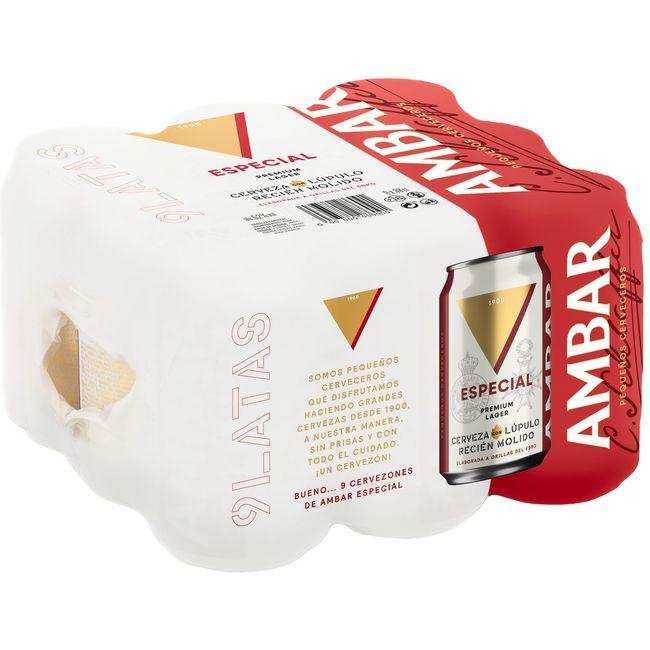 precios Cerveza Ambar, Pack Lata 9X33 Cl en Eroski