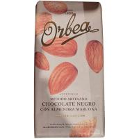 Chocolate negro con almendras ORBEA, tableta 125 g
