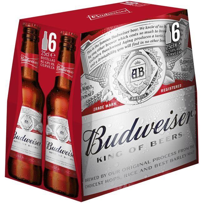 precios Cerveza Americana Budweiser, Pack Botellín 6X25 Cl en Eroski