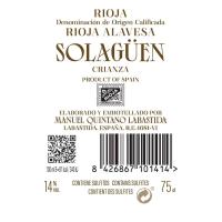 Vino Tinto Crianza D.O.C. Rioja SOLAGUEN, botella 75 cl