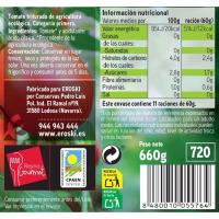 EROSKI BIO tomate xehatua, potoa 660 g