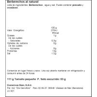 Berberechos al natural 45/55 DANI, lata 63 g