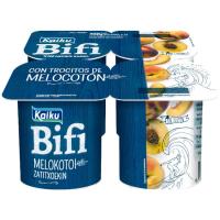 Yogur Bifi Activium con melocotón KAIKU, pack 4x125 g