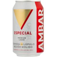 Cerveza especial AMBAR, lata 33 cl