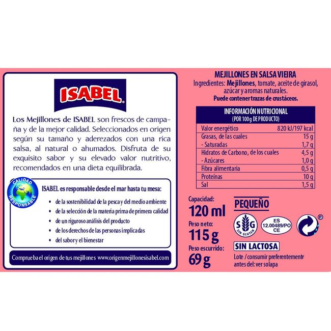 Mejillones en Escabeche 115 g – Reserva Gourmet