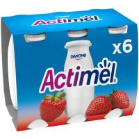 Yogur para beber de fresa ACTIMEL, pack 6x100 ml