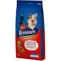 Alimento de buey-verdura para perro BREKKIES, saco 15 kg