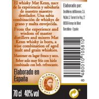Whisky MAT KENN, botella 70 cl