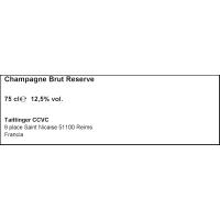 Champagne Brut Reserva TAITTINGER, botella 75 cl