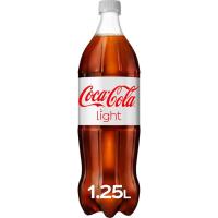 Refresco de cola light COCA COLA, botella 1,25 litros