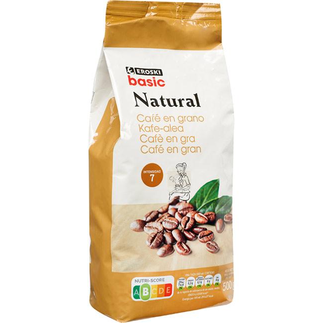 Café En Grano Natural Eroski Basic Paquete 500 G 