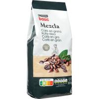 Café en grano mezcla EROSKI basic, paquete 500 g