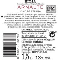 Vino Tinto Crianza Rioja ARNALTE, botella 1,5 litros