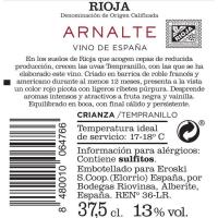 Vino Tinto Crianza Rioja ARNALTE, botellín 37,5 cl