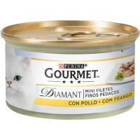 Alimento de pollo GOURMET Diamant, lata 85 g