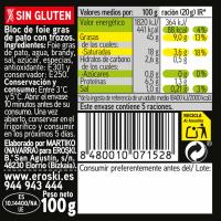 Medallón de Foie EROSKI SELEQTIA, blister 100 g